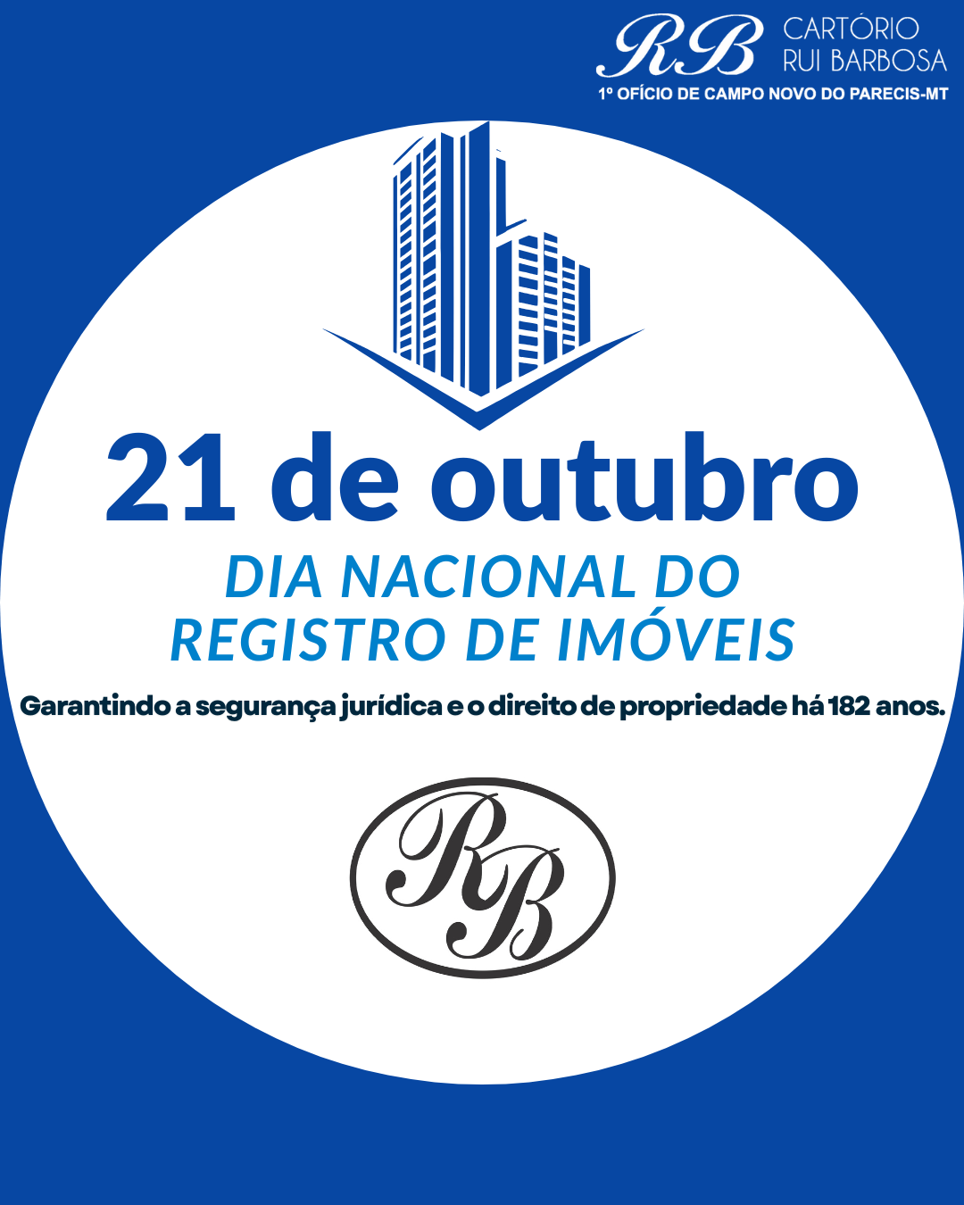 21 de Outubro – Dia Nacional do Registro de Imóveis
