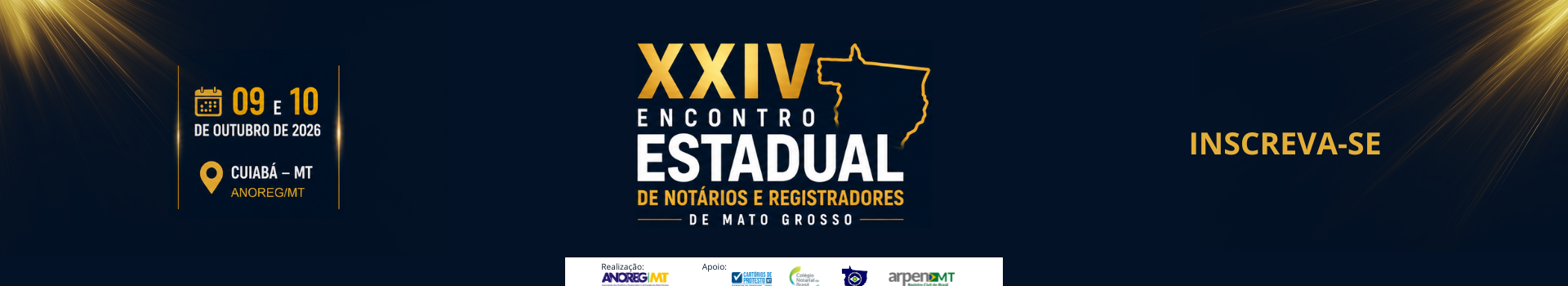 Cartório Rui Barbosa participa do XXIV Encontro Estadual de Notários e Registradores de Mato Grosso e da Confranore 2026